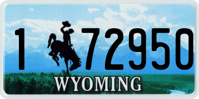 WY license plate 172950