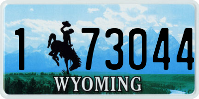 WY license plate 173044