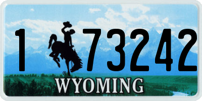 WY license plate 173242