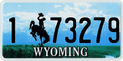 WY license plate 173279
