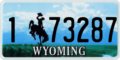WY license plate 173287
