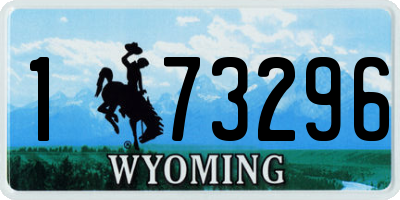 WY license plate 173296
