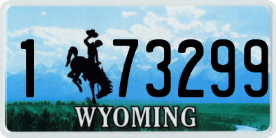 WY license plate 173299