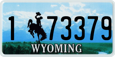 WY license plate 173379