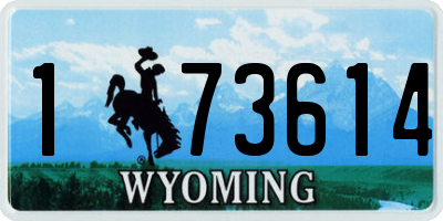 WY license plate 173614