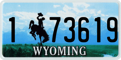 WY license plate 173619