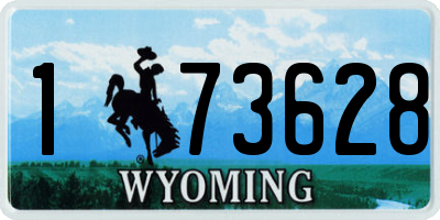 WY license plate 173628