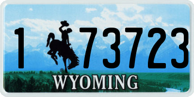 WY license plate 173723