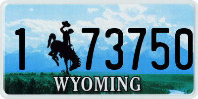 WY license plate 173750
