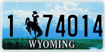 WY license plate 174014