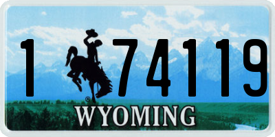 WY license plate 174119