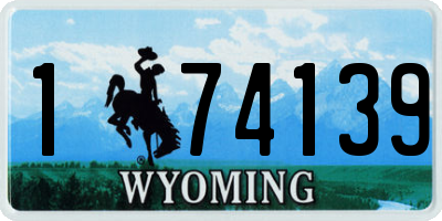 WY license plate 174139