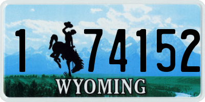 WY license plate 174152