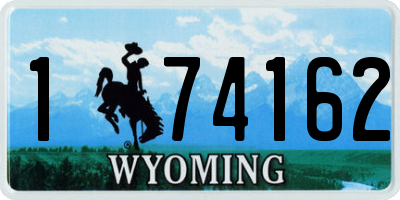 WY license plate 174162
