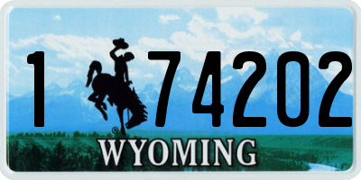 WY license plate 174202