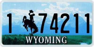 WY license plate 174211