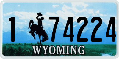 WY license plate 174224