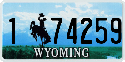 WY license plate 174259