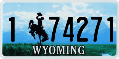 WY license plate 174271