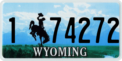 WY license plate 174272