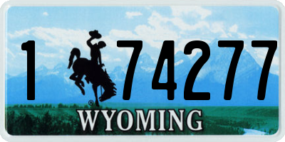 WY license plate 174277