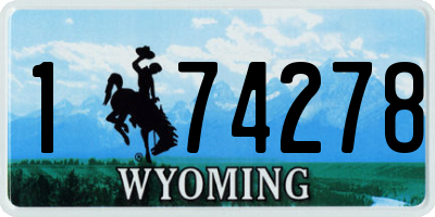 WY license plate 174278