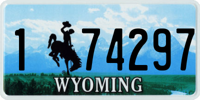 WY license plate 174297