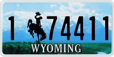 WY license plate 174411