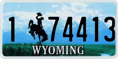 WY license plate 174413