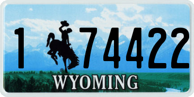 WY license plate 174422