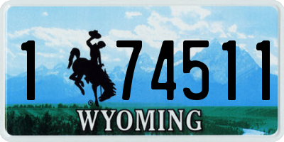 WY license plate 174511