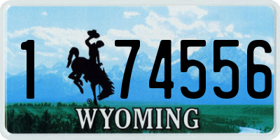 WY license plate 174556