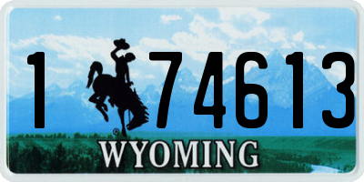 WY license plate 174613