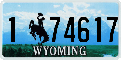 WY license plate 174617