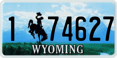 WY license plate 174627