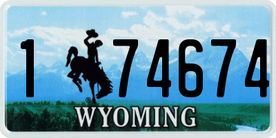 WY license plate 174674