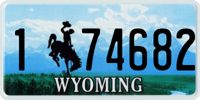 WY license plate 174682