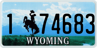 WY license plate 174683