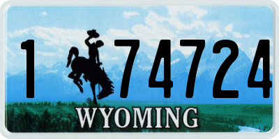WY license plate 174724