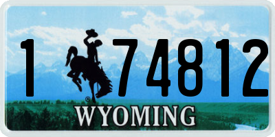 WY license plate 174812