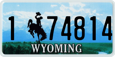 WY license plate 174814