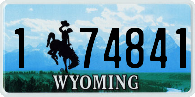 WY license plate 174841