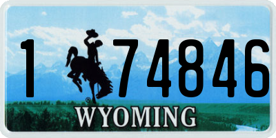 WY license plate 174846