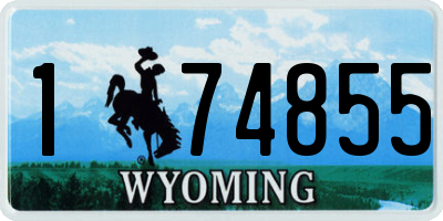 WY license plate 174855