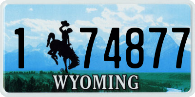 WY license plate 174877