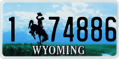 WY license plate 174886