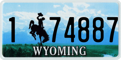 WY license plate 174887