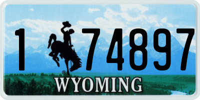 WY license plate 174897