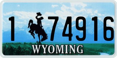 WY license plate 174916