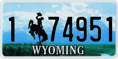 WY license plate 174951